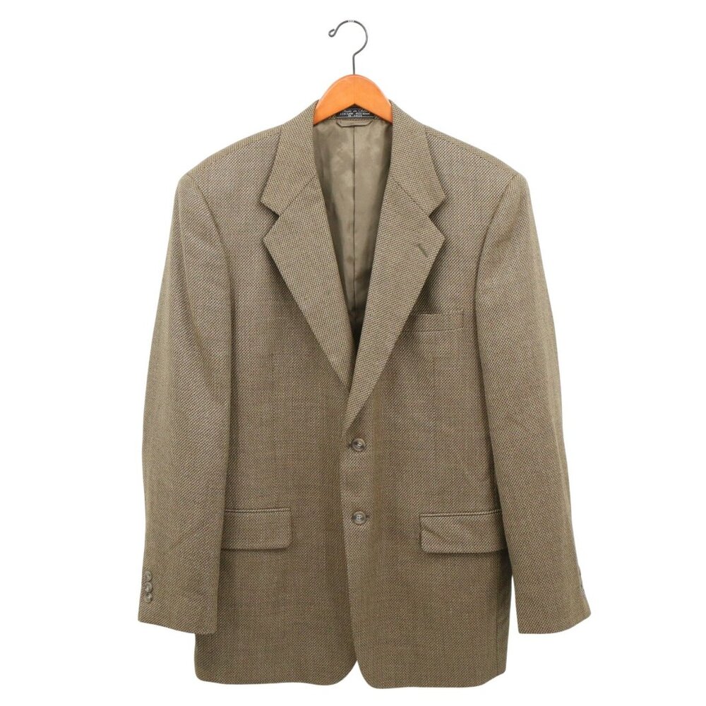 Bert Pulitzer Collector's Edition Tan Silk Wool Sport Coat Blazer Jacket 42L